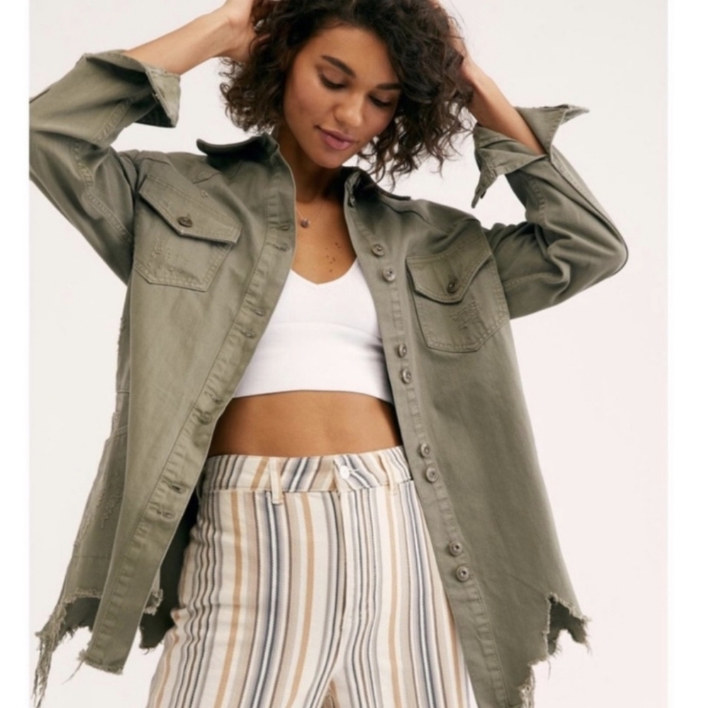 Free People Moon Child Shirt Jacket